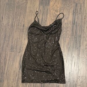 Black Sequin Dress